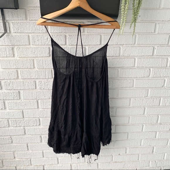 Urban Outfitters Black Thin Racerback Tank Top XSP - Picture 4 of 10